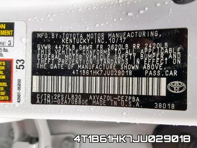 4T1B61HK7JU029018 фото 2
