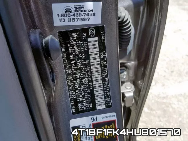 4T1BF1FK4HU801570 фото 2