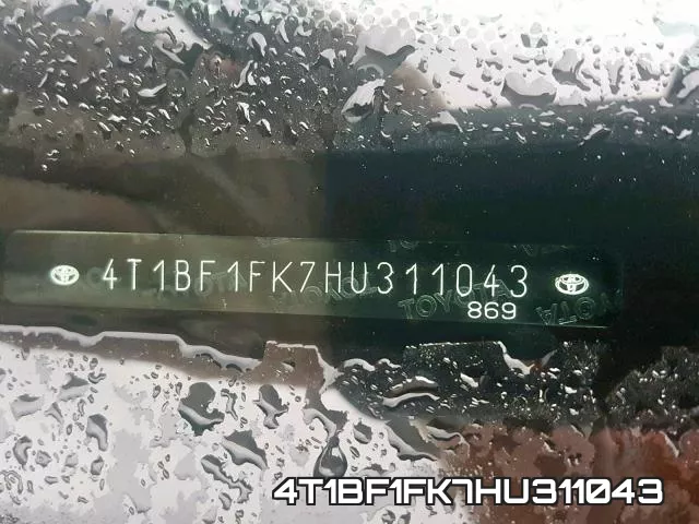 4T1BF1FK7HU311043 фото 2