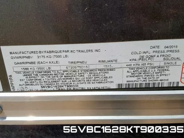 56VBC1628KT900335 фото 2