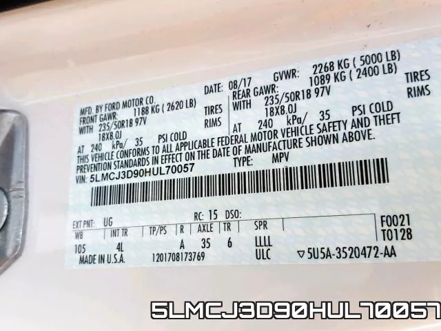 5LMCJ3D90HUL70057 фото 2