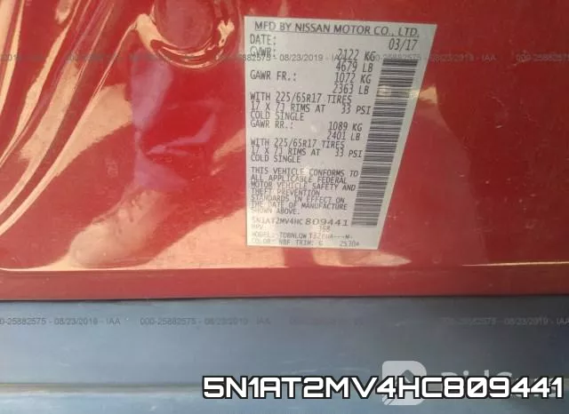 5N1AT2MV4HC809441 фото 10