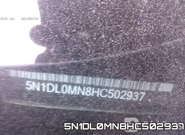5N1DL0MN8HC502937 фото 10