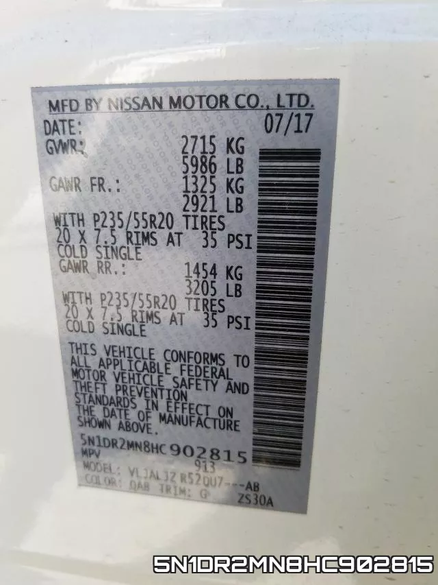 5N1DR2MN8HC902815 фото 2