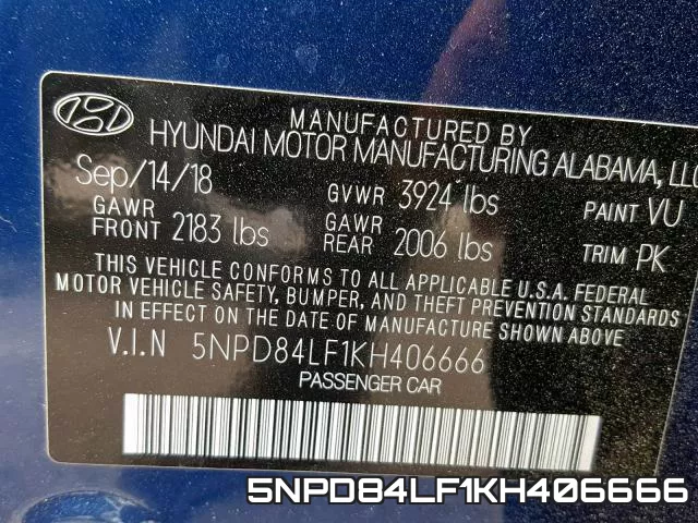 5NPD84LF1KH406666 фото 2