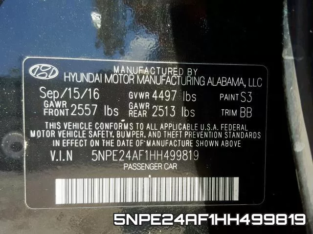 5NPE24AF1HH499819 фото 2