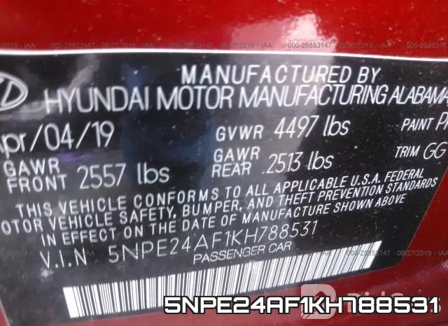 5NPE24AF1KH788531 фото 10