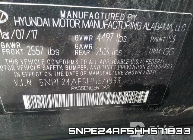 5NPE24AF5HH571833 фото 10