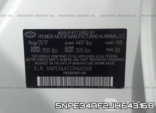 5NPE34AF2JH643168 фото 10