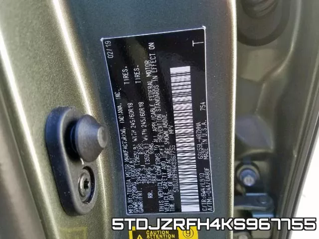 5TDJZRFH4KS967755 фото 2