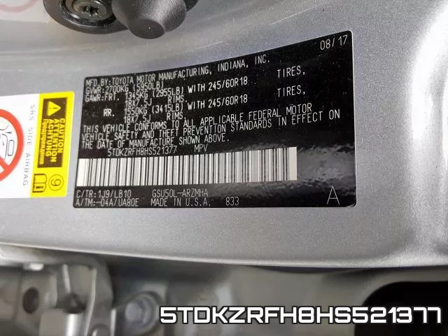 5TDKZRFH8HS521377 фото 2