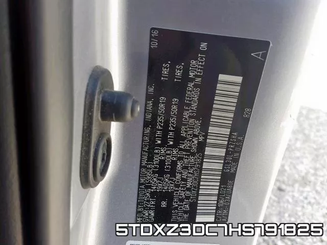 5TDXZ3DC7HS791825 фото 2