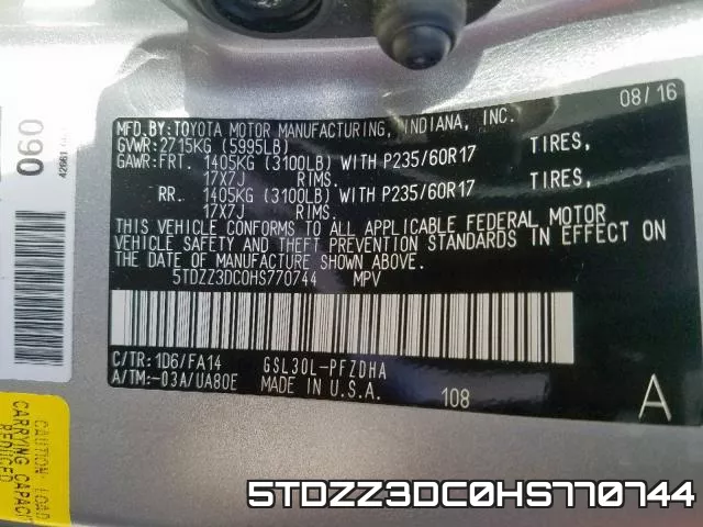 5TDZZ3DC0HS770744 фото 2