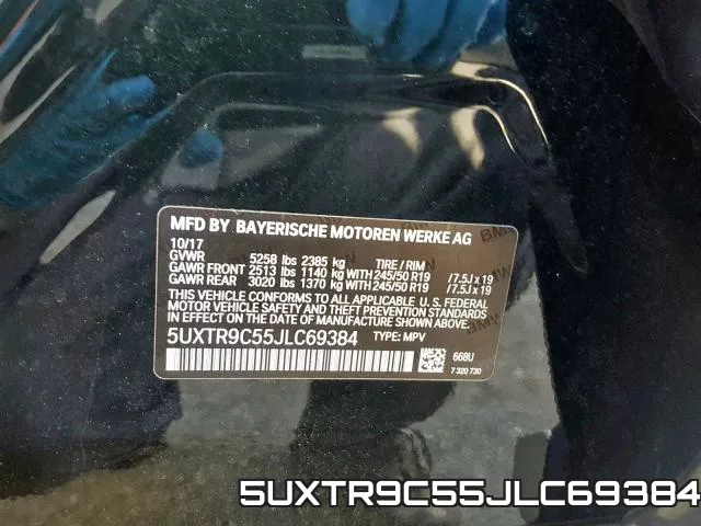 5UXTR9C55JLC69384 фото 2