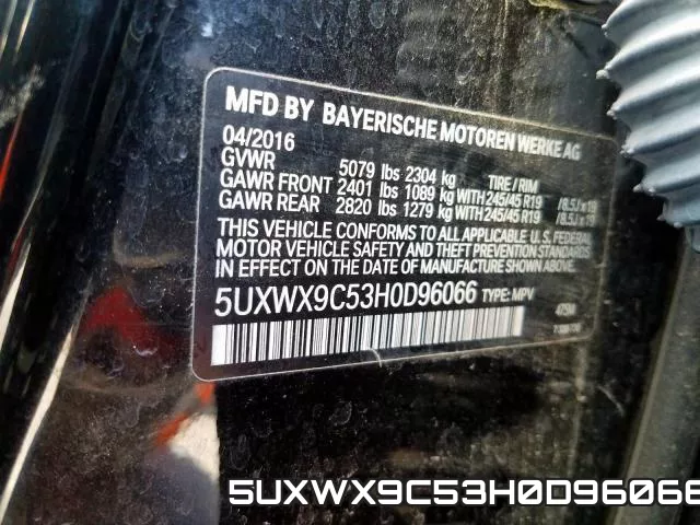 5UXWX9C53H0D96066 фото 2