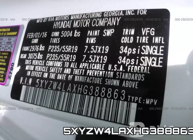 5XYZW4LAXHG388863 фото 10