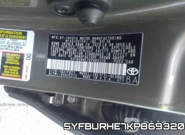 5YFBURHE7KP869320 фото 10