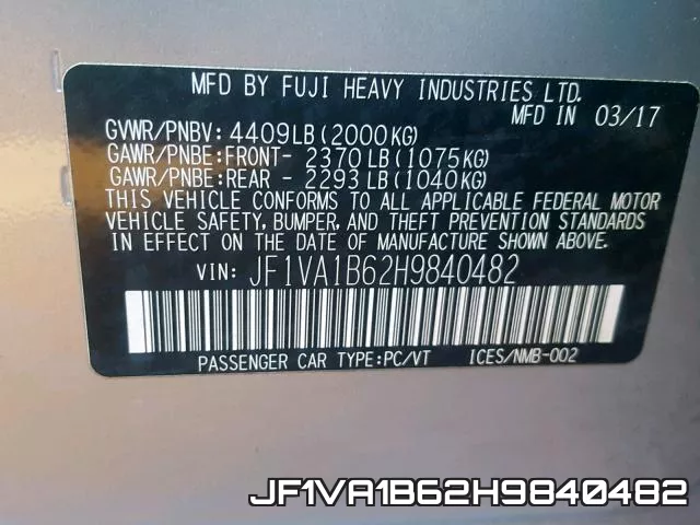 JF1VA1B62H9840482 фото 2