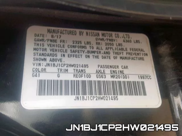 JN1BJ1CP2HW021495 фото 2