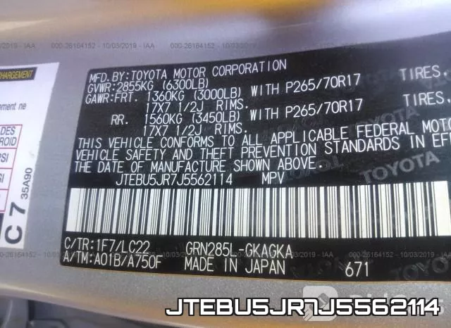 JTEBU5JR7J5562114 фото 9
