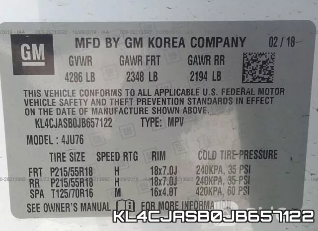 KL4CJASB0JB657122 фото 10