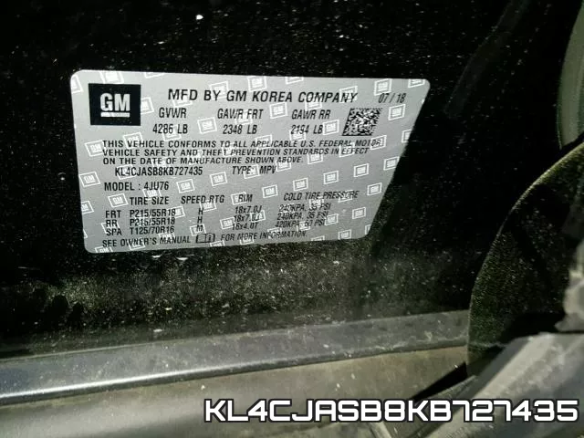 KL4CJASB8KB727435 фото 2