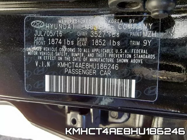 KMHCT4AE8HU186246 фото 2