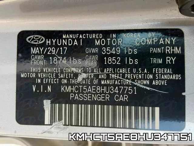 KMHCT5AE8HU347751 фото 2