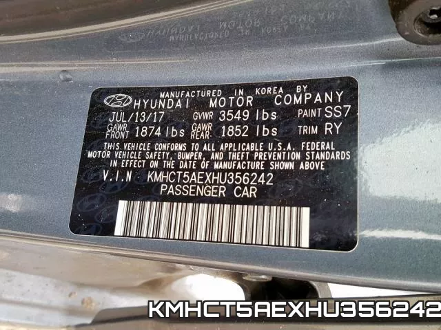 KMHCT5AEXHU356242 фото 2