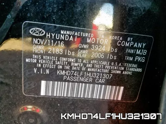 KMHD74LF1HU321307 фото 2