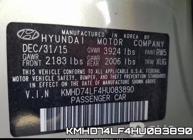 KMHD74LF4HU083890 фото 10