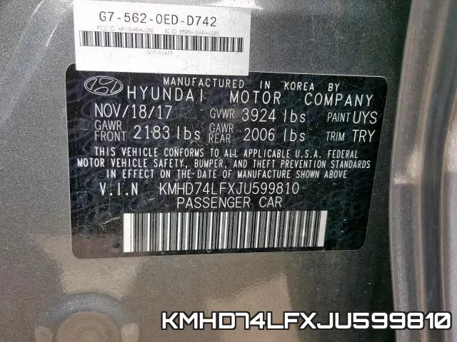 KMHD74LFXJU599810 фото 2
