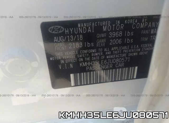 KMHH35LE6JU080571 фото 10