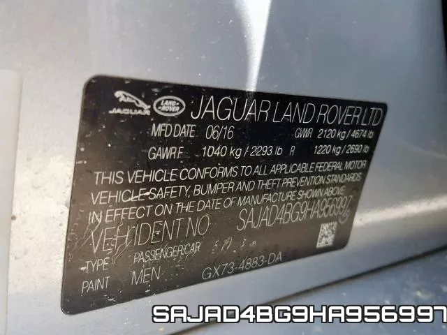 SAJAD4BG9HA956997 фото 2