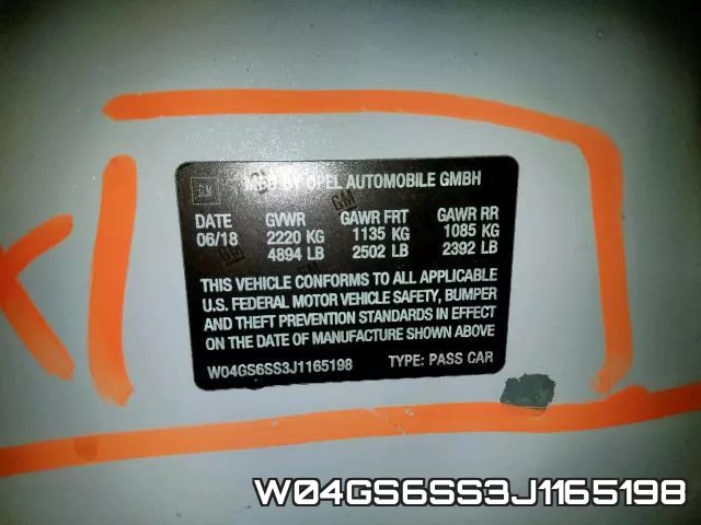 W04GS6SS3J1165198 фото 2