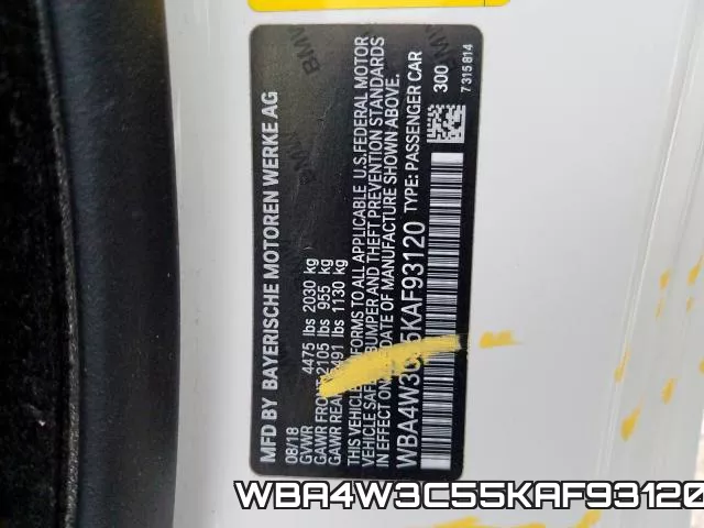 WBA4W3C55KAF93120 фото 2
