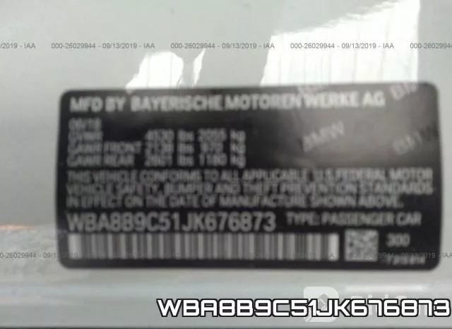 WBA8B9C51JK676873 фото 10