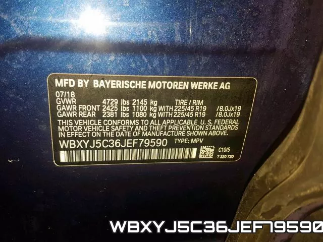 WBXYJ5C36JEF79590 фото 2