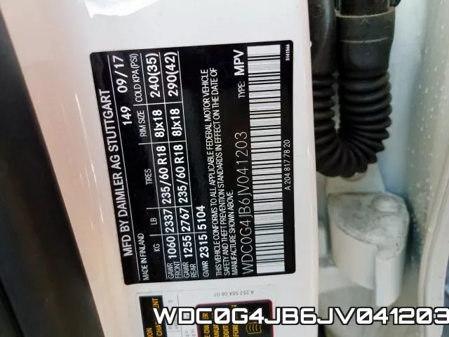 WDC0G4JB6JV041203 фото 2