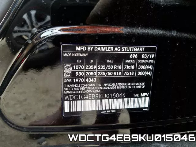 WDCTG4EB9KU015046 фото 2