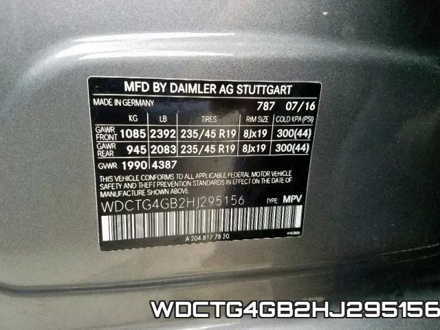 WDCTG4GB2HJ295156 фото 2