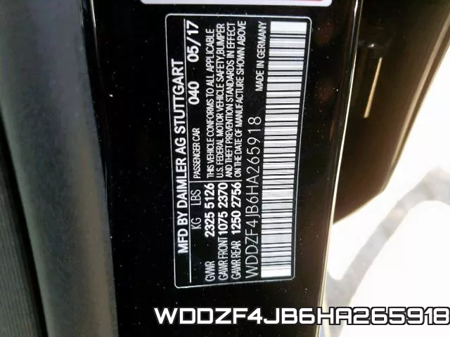WDDZF4JB6HA265918 фото 2