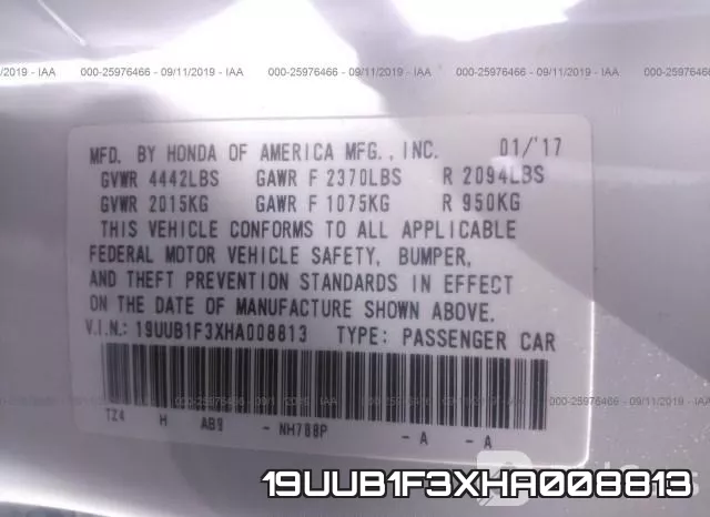 19UUB1F3XHA008813 фото 10