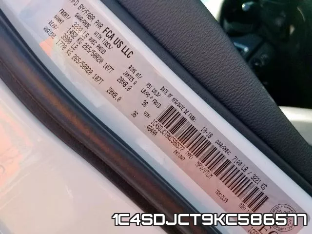 1C4SDJCT9KC586577 фото 2