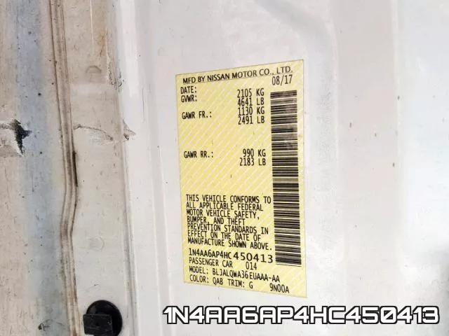 1N4AA6AP4HC450413 фото 2