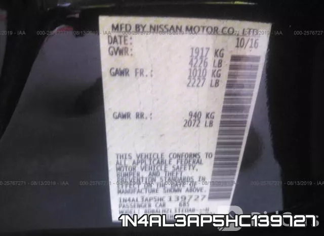 1N4AL3AP5HC139727 фото 10