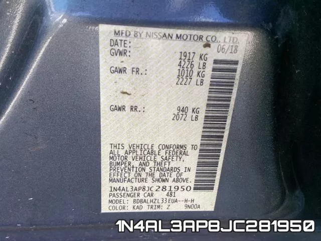 1N4AL3AP8JC281950 фото 2