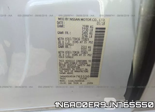 1N6AD0ER9JN765550 фото 10