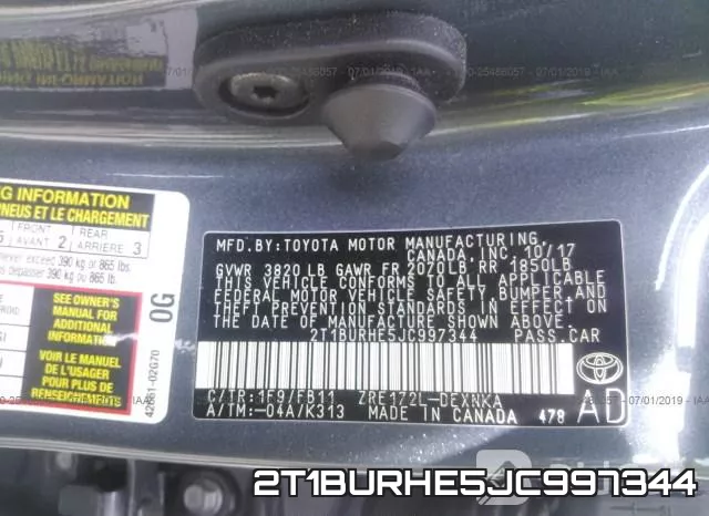 2T1BURHE5JC997344 фото 10