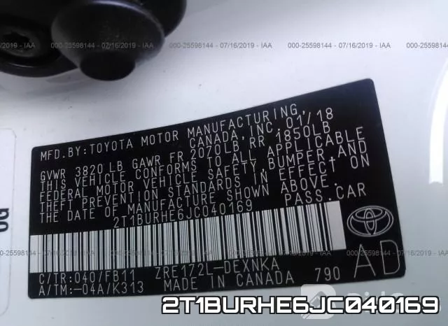 2T1BURHE6JC040169 фото 10